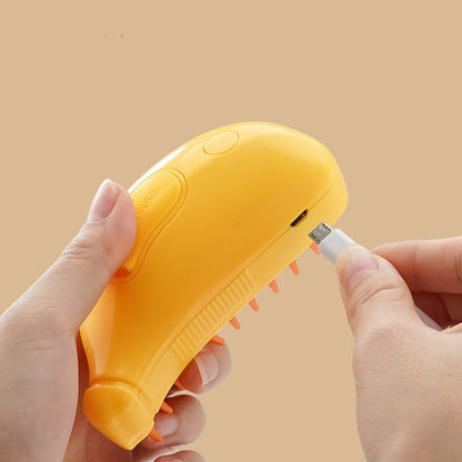 Pet Steam Brush Cat Dog Cleaning Steamy Spray Massage Beauty Comb Hair Removal