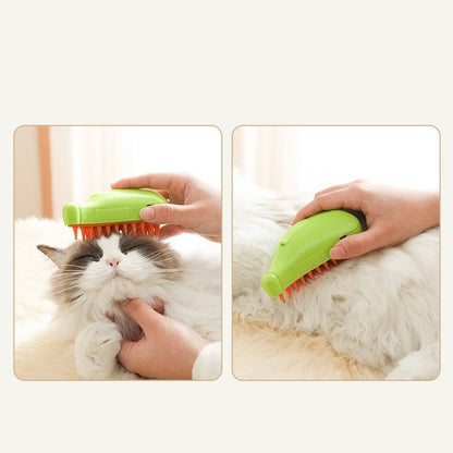 Pet Steam Brush Cat Dog Cleaning Steamy Spray Massage Beauty Comb Hair Removal