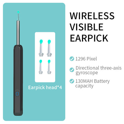 NE3 Ear Cleaner Otoscope Ear Wax Removal Tool With Camera LED Light Wireless Ear Endoscope Ear Cleaning Kit For phone