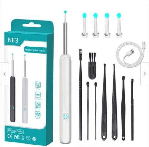 NE3 Ear Cleaner Otoscope Ear Wax Removal Tool With Camera LED Light Wireless Ear Endoscope Ear Cleaning Kit For phone