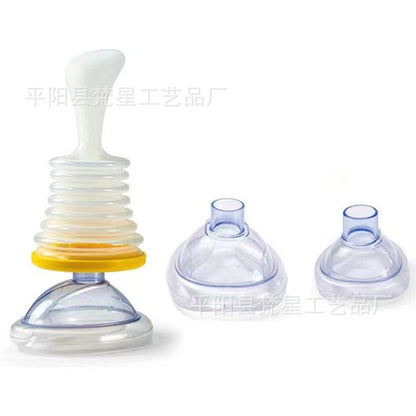 Breathing Trainer Choking Emergency Device Choking Emergency Rescue Mask Artificial Cardiopulmonary Capacity