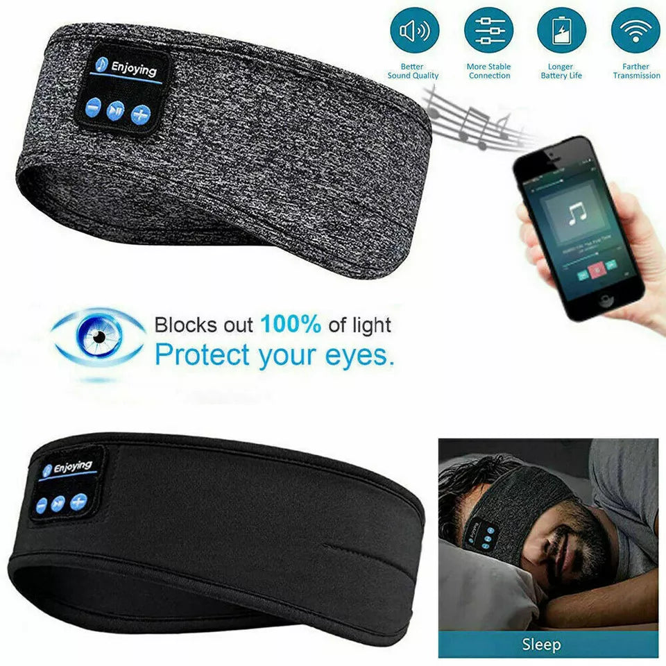 Sleeping Headband Elastic Wireless Headphones Eye Mask