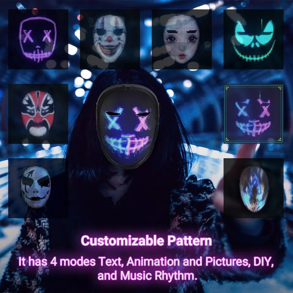 👻LED Halloween mask with app control