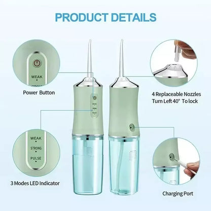 Rechargeable Portable Electric Dental Water Flosser Oral Irrigator With 4 OR 5 Nozzle